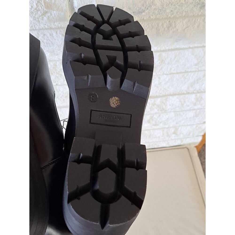 NEW Y2K Black Chunky Mary Jane Platform Shoes Goth Buckle Lug Sole Women's 8 - Picture 5 of 7
